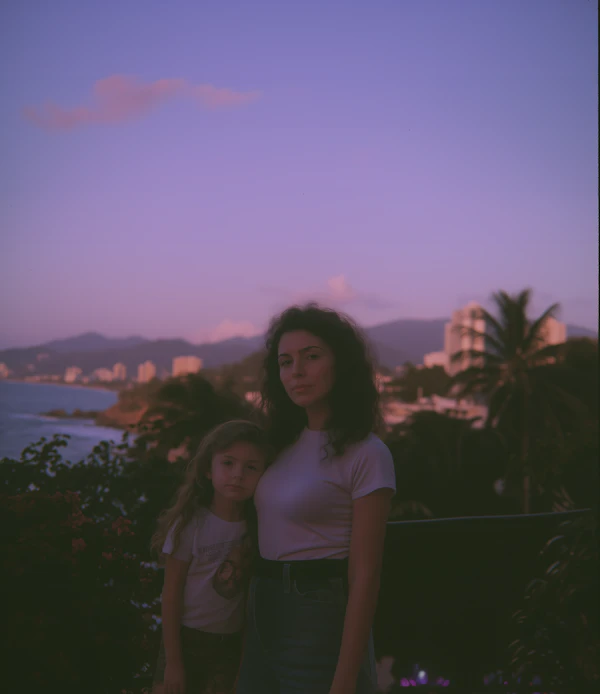Sunset Mother and Child