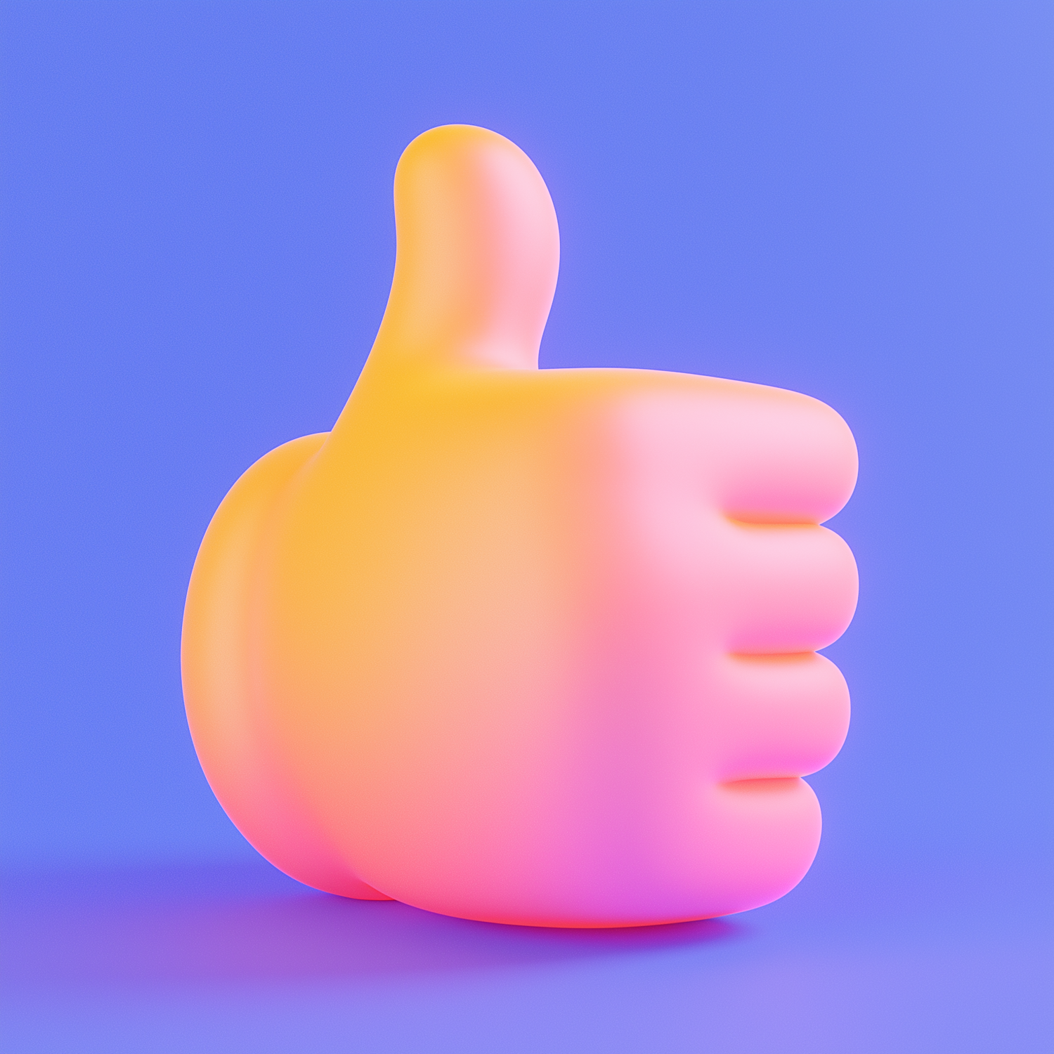 Stylized 3D Thumbs-Up