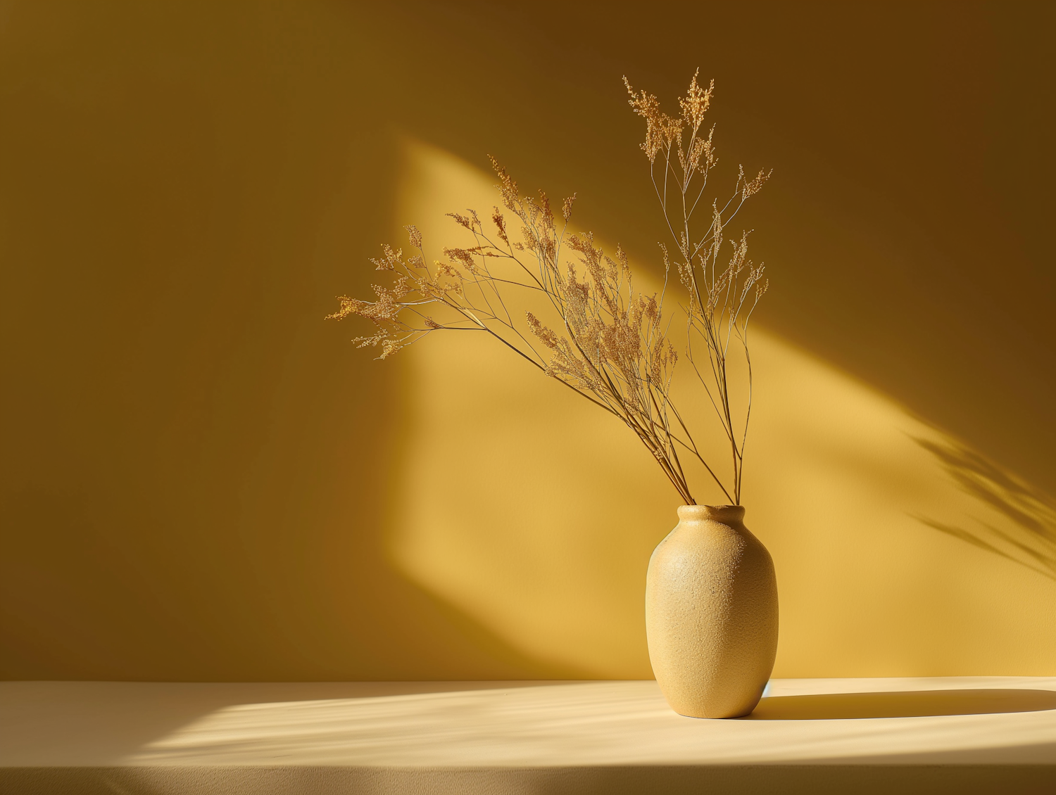 Minimalist Vase with Dried Plants