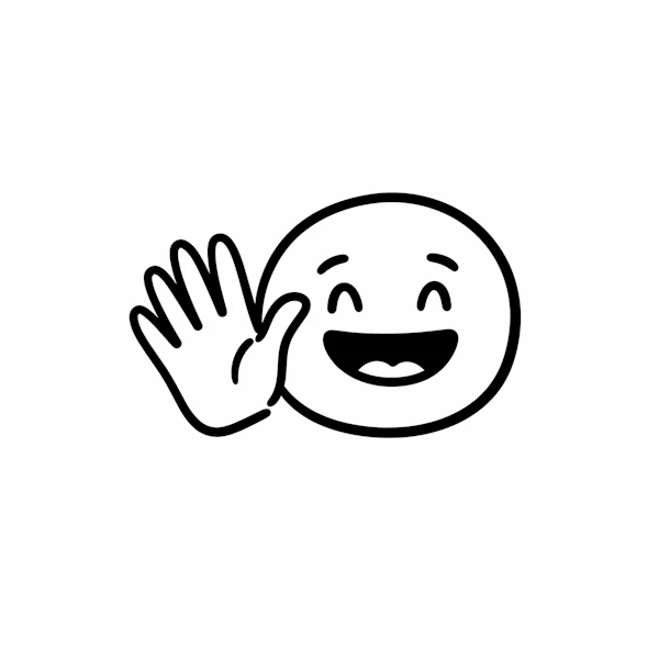 Waving Smiley Icon