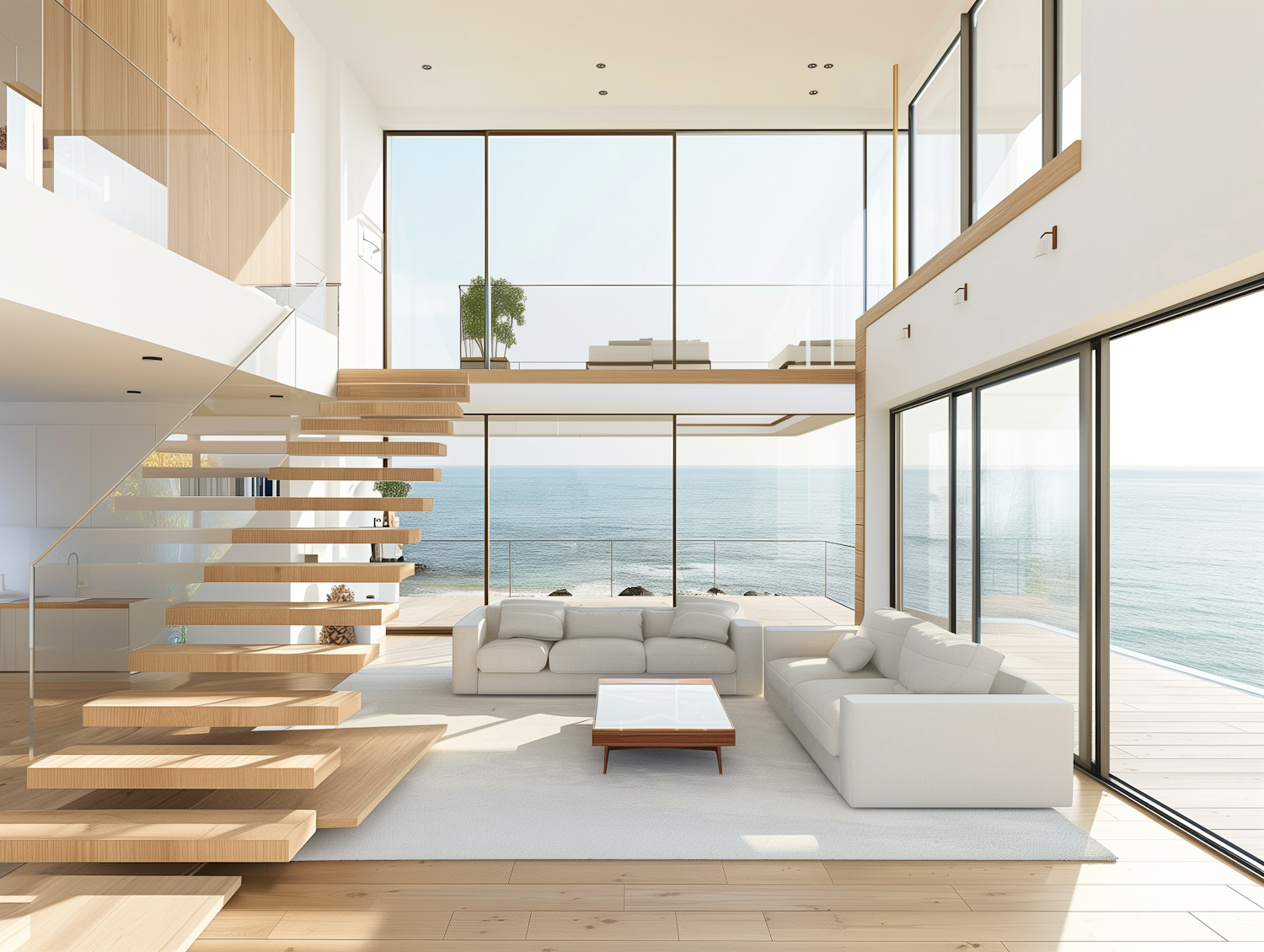 Modern Oceanfront House Interior