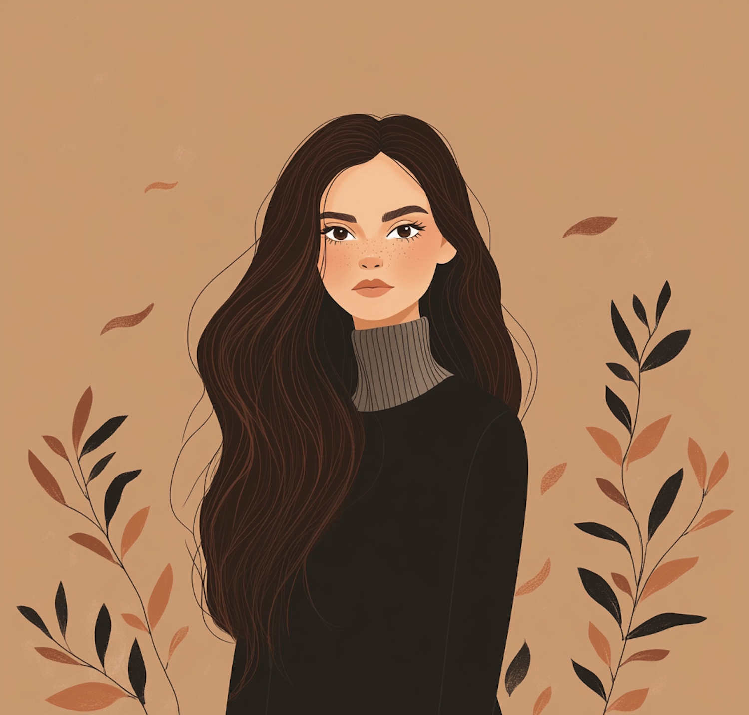 Minimalistic Portrait of a Young Woman