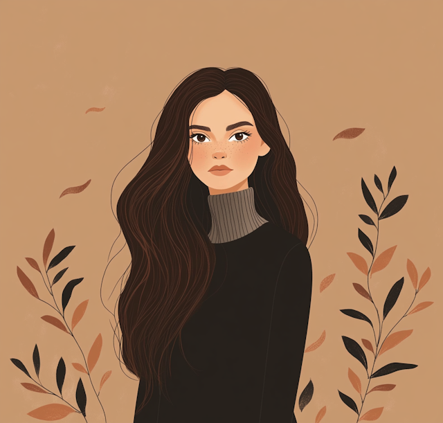 Minimalistic Portrait of a Young Woman