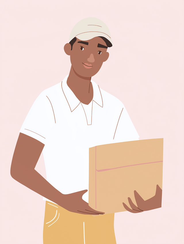 Friendly Delivery Man Illustration