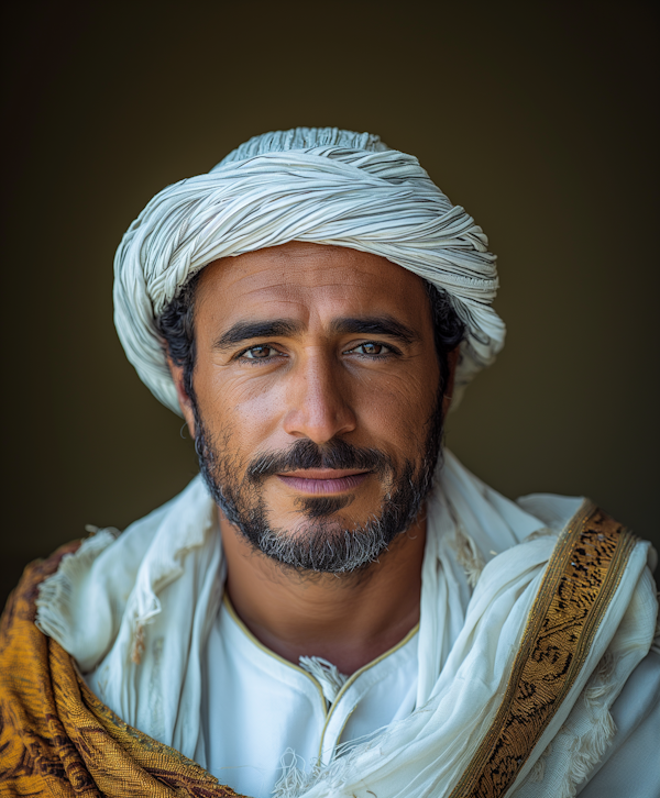 Portrait of a Man in Traditional Attire