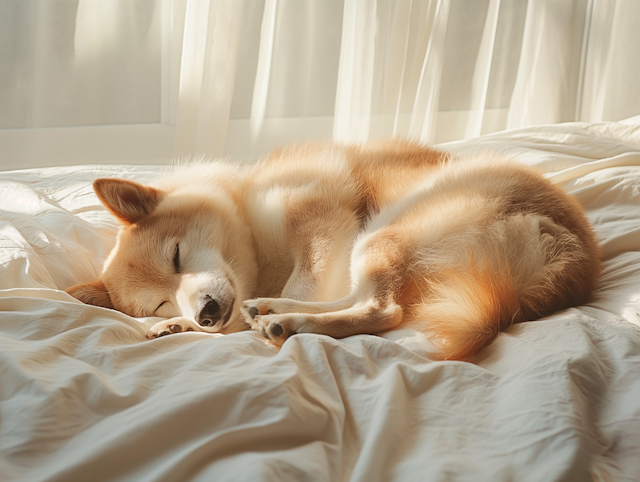 Peaceful Shiba Inu Sleeping