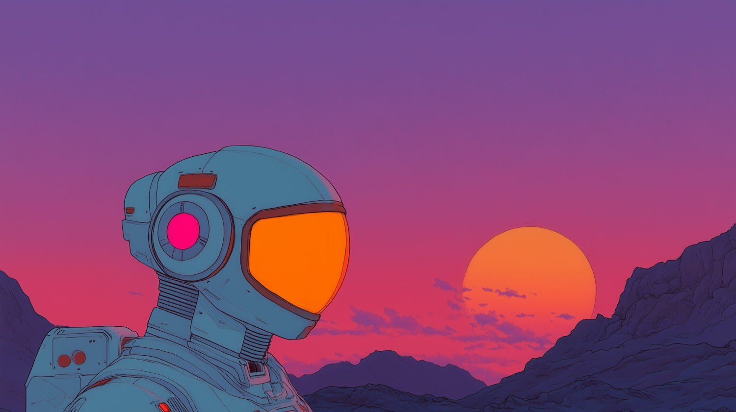 Astronaut at Sunset