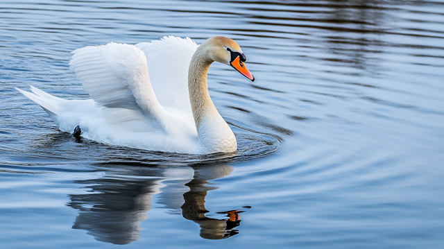 Graceful Swan on Serene Water