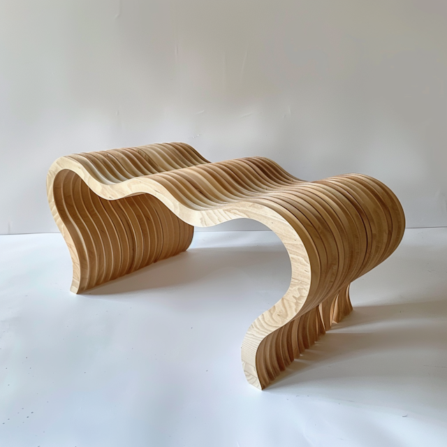 Elegant Woodwork Sculpture