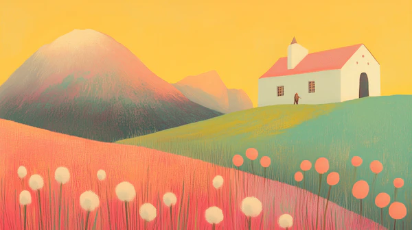 Pastoral Landscape Scene