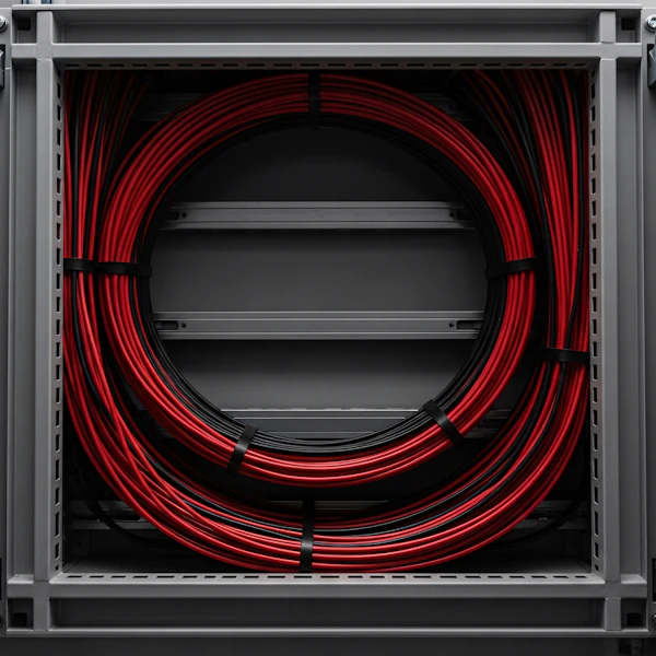 Coiled Cables in Rack