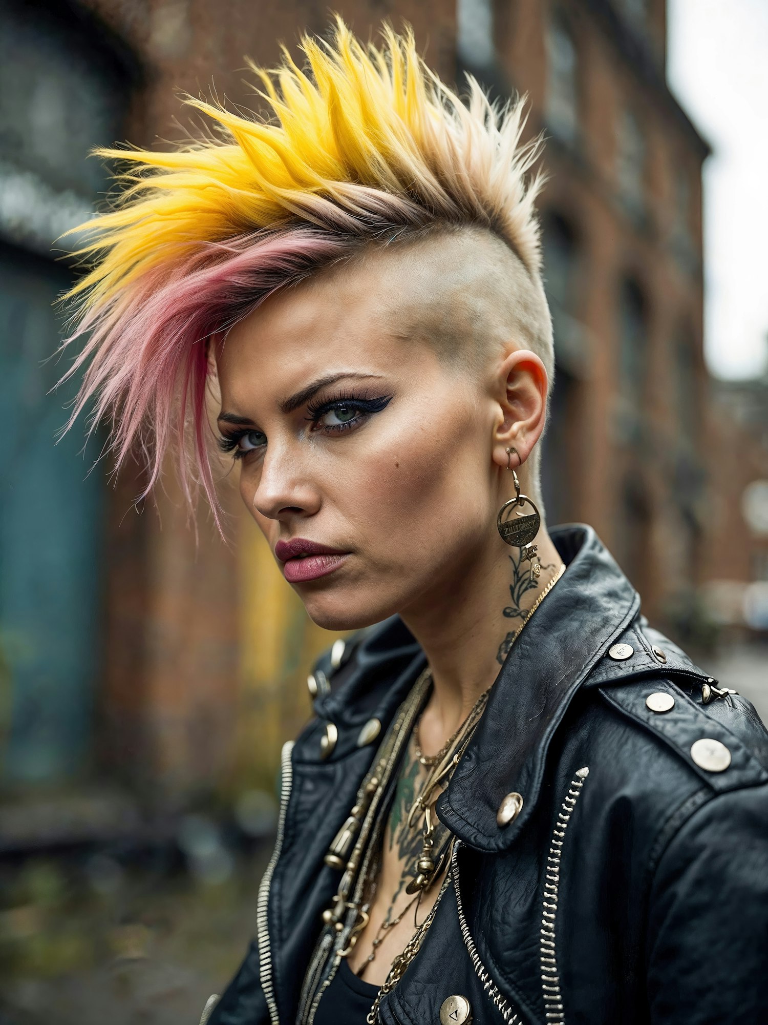 Portrait of a Punk Fashion Woman