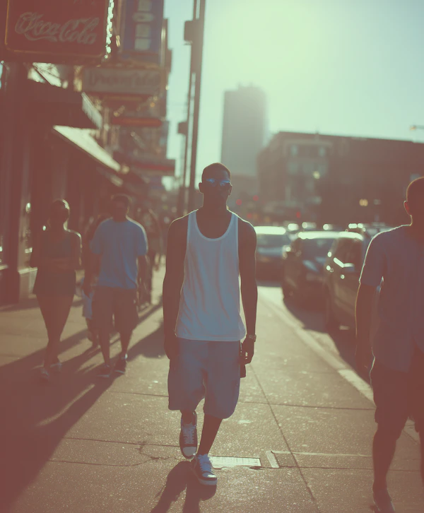 Urban Stroll at Sunset