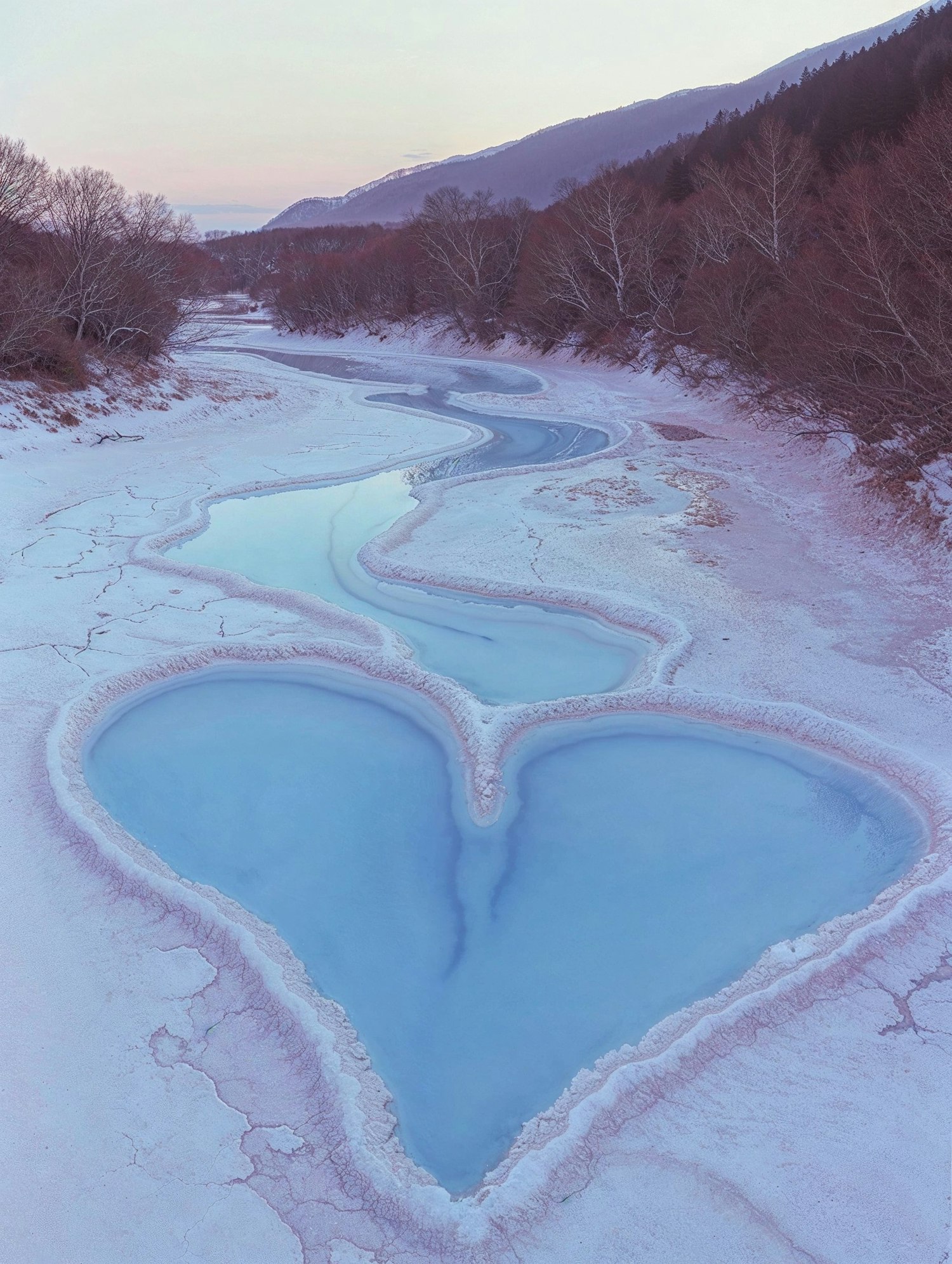 Serene Winter River