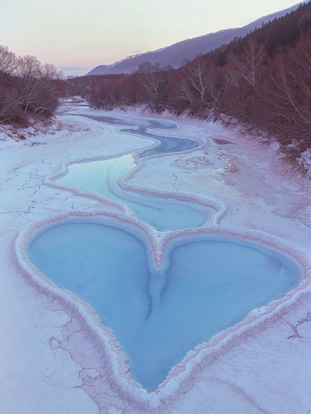 Serene Winter River