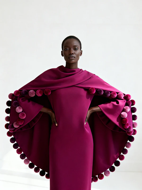 Magenta Cape Portrait