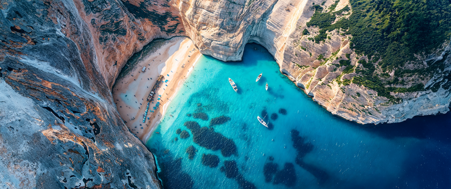 Aerial View of Coastal Scene