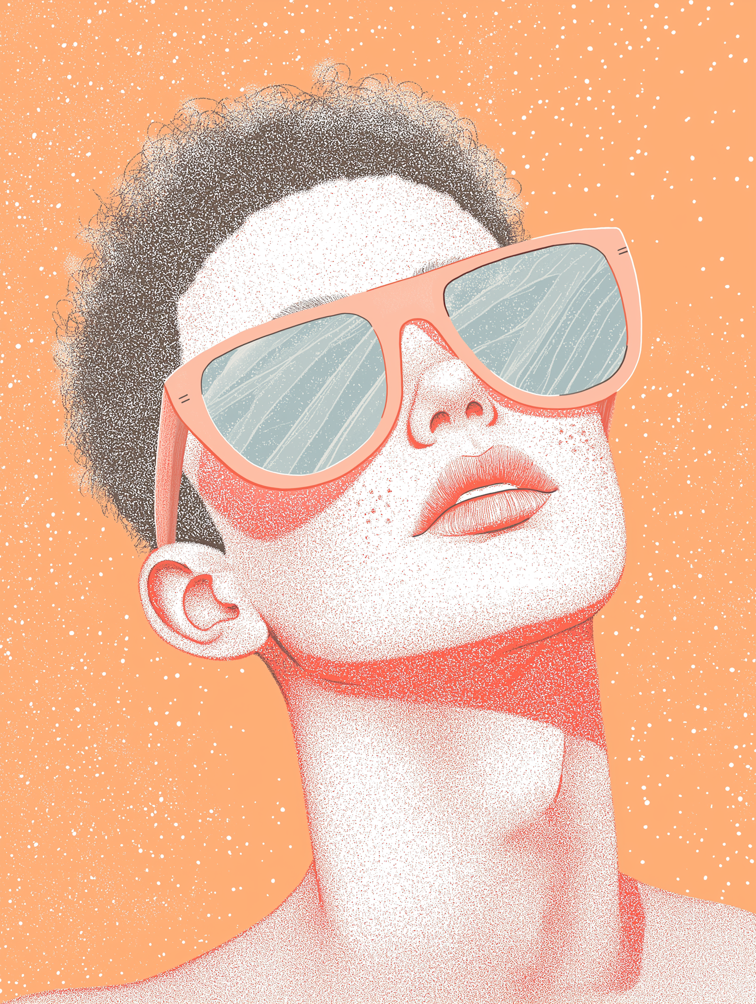 Stylized Portrait with Sunglasses