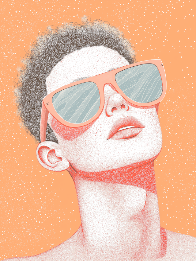 Stylized Portrait with Sunglasses