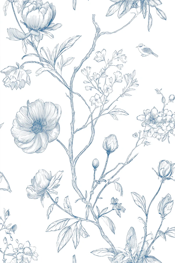 Blue Botanical Artwork