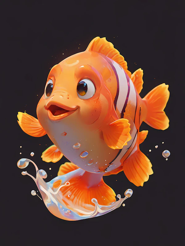 3D Clownfish Illustration