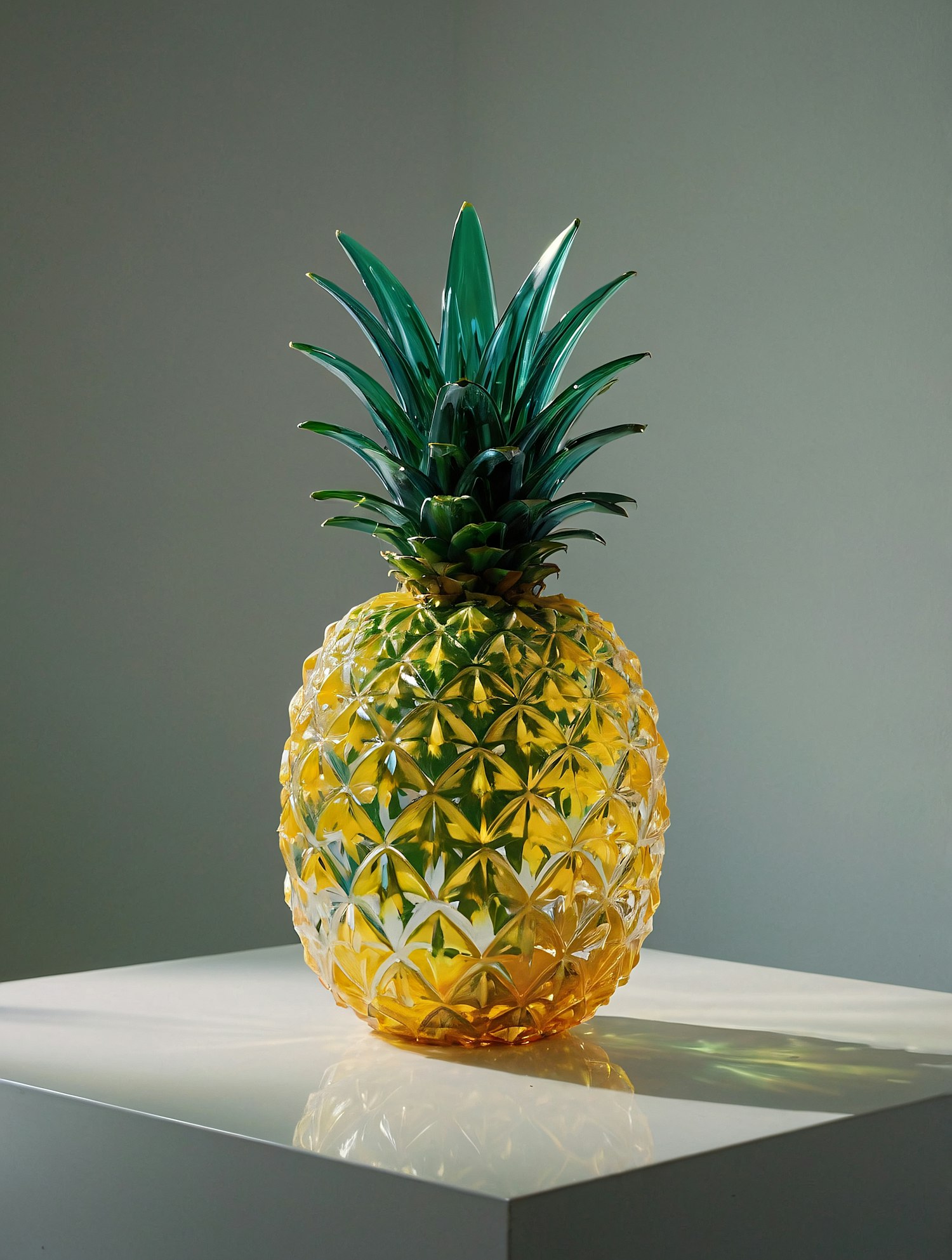 Glass Pineapple Sculpture