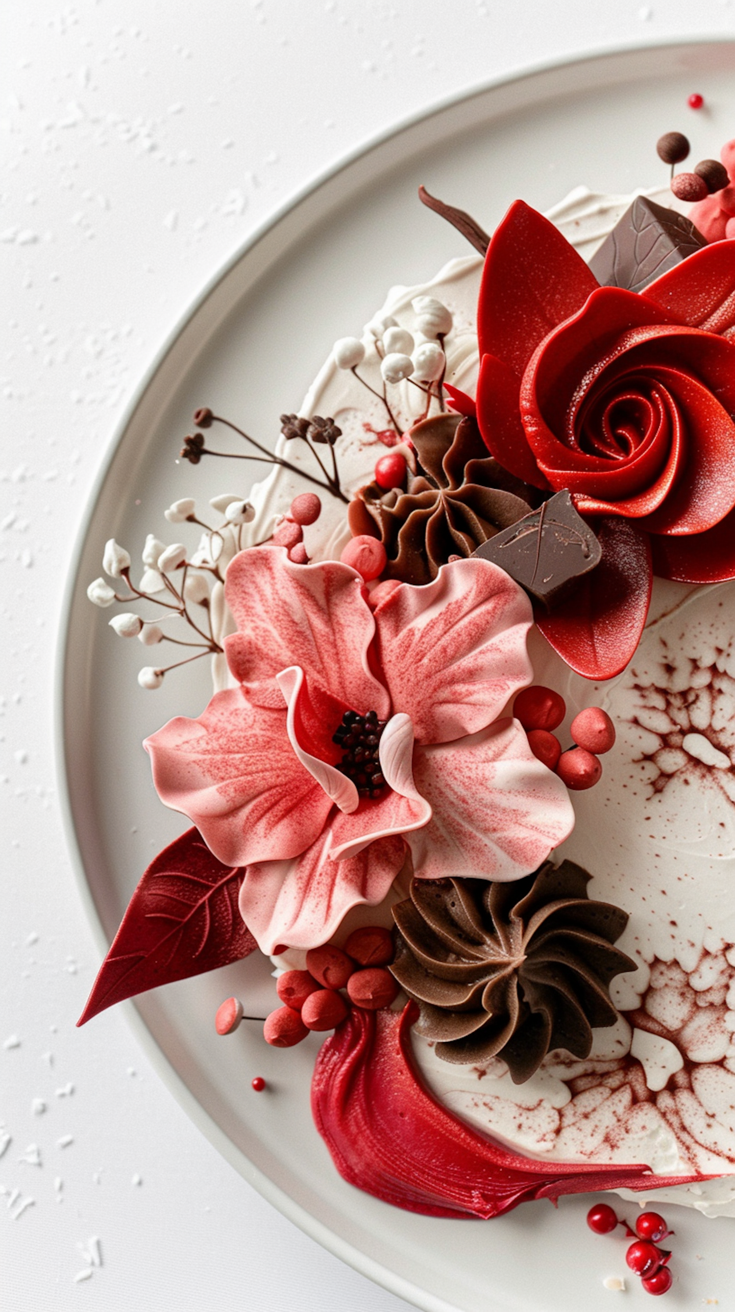 Intricately Decorated Dessert Plate