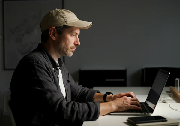 Man Working at Desk