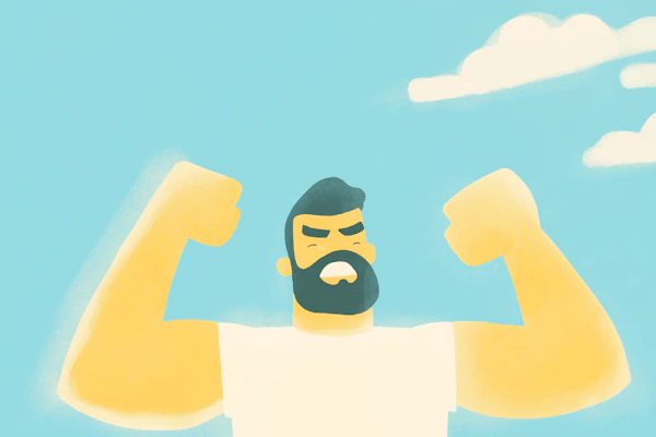 Muscular Cartoon Man