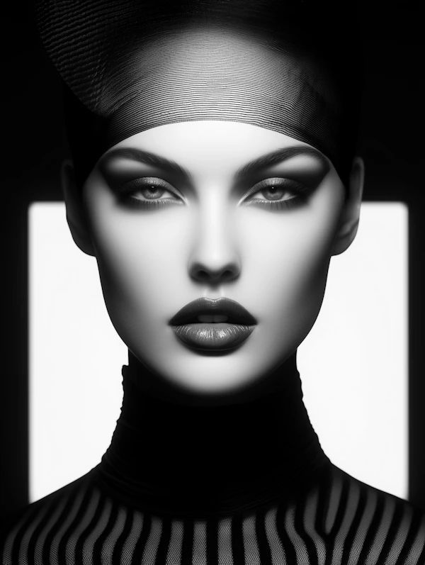 Striking Black and White Portrait