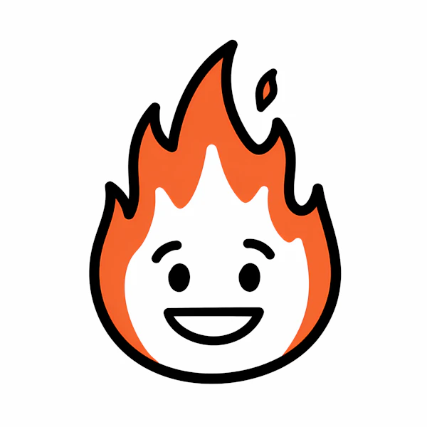 Cheerful Flame Character