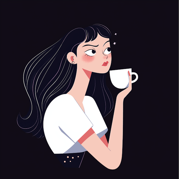 Serene Woman with Coffee