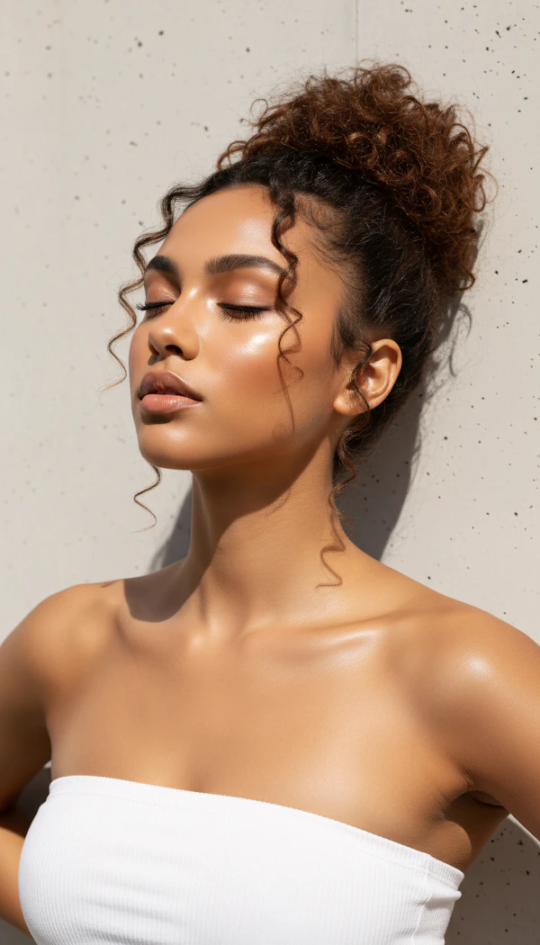 Serene Sunlit Portrait