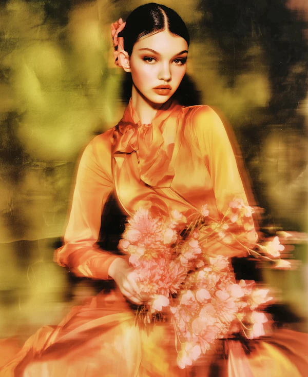 Elegant Floral Portrait