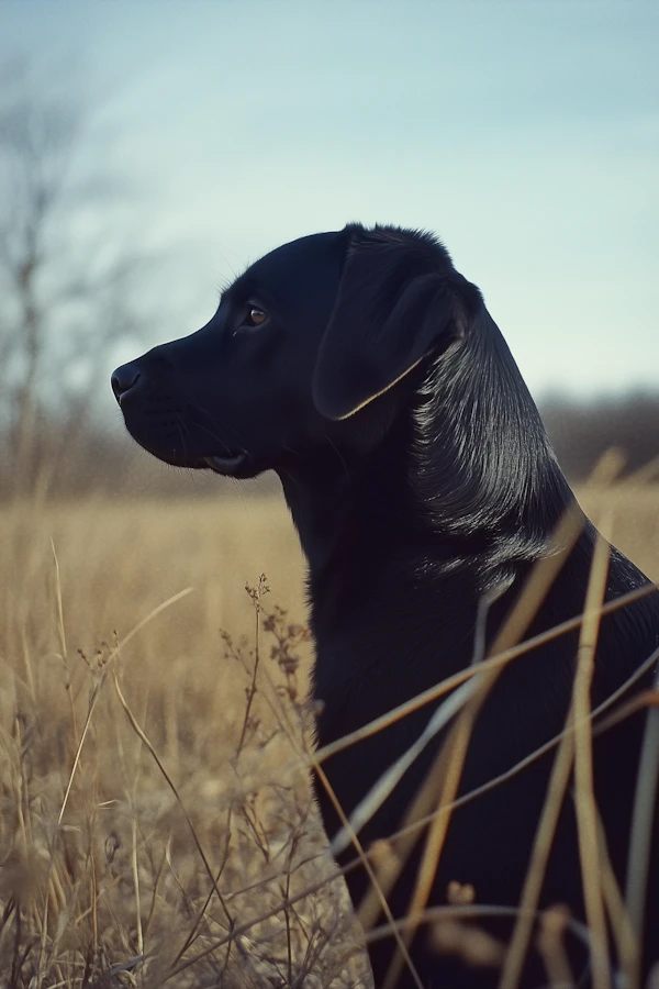 Black Labrador in Field