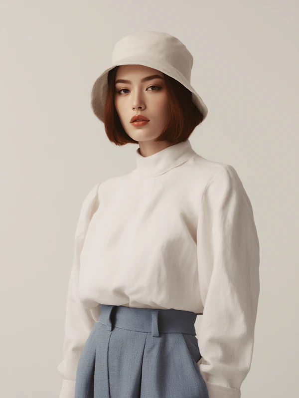 Woman in White Hat