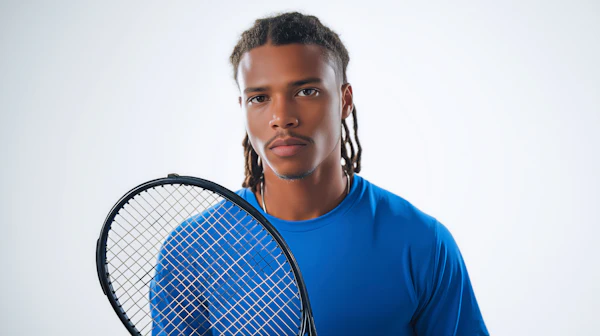 Focused Tennis Player