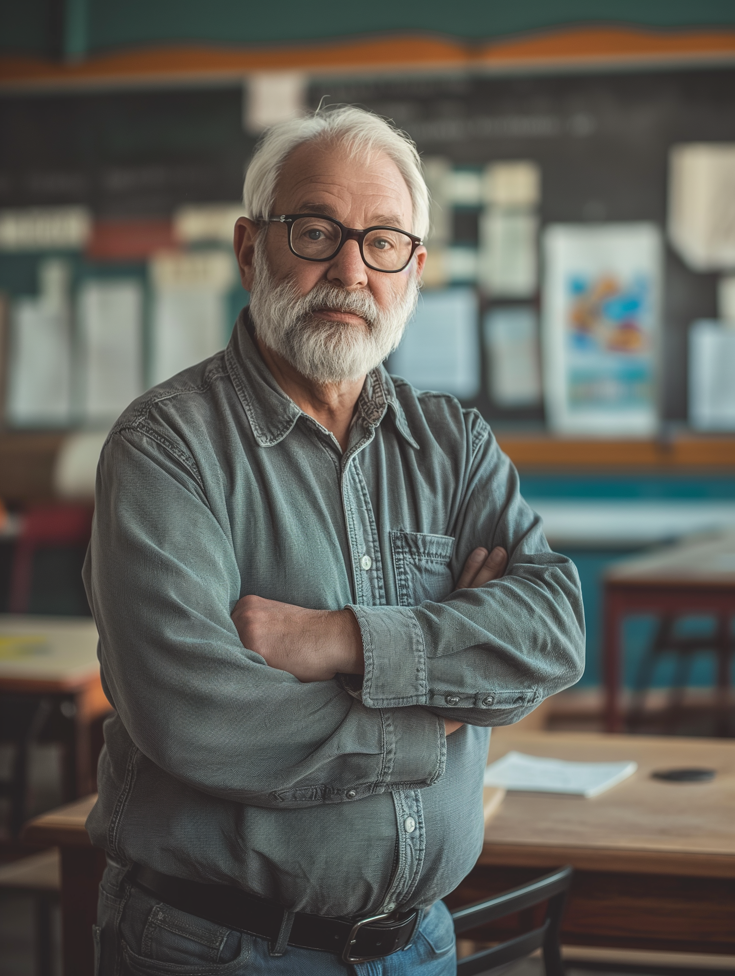 Confident Older Man in Casual Setting