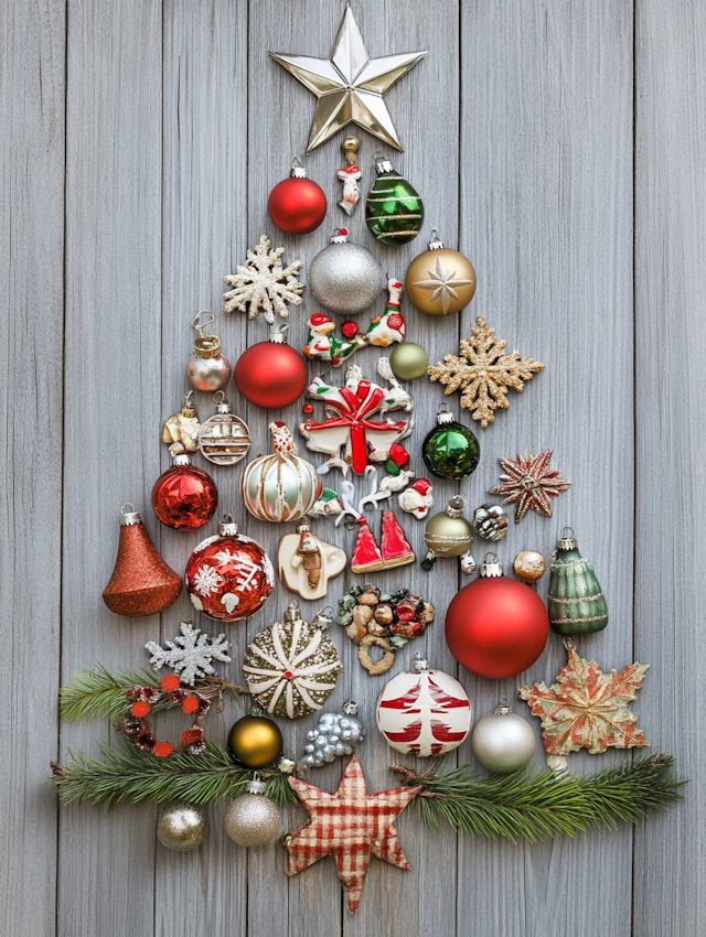 Creative Christmas Ornament Tree