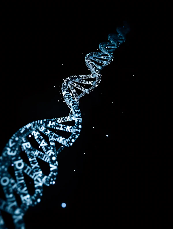 Glowing DNA Helix