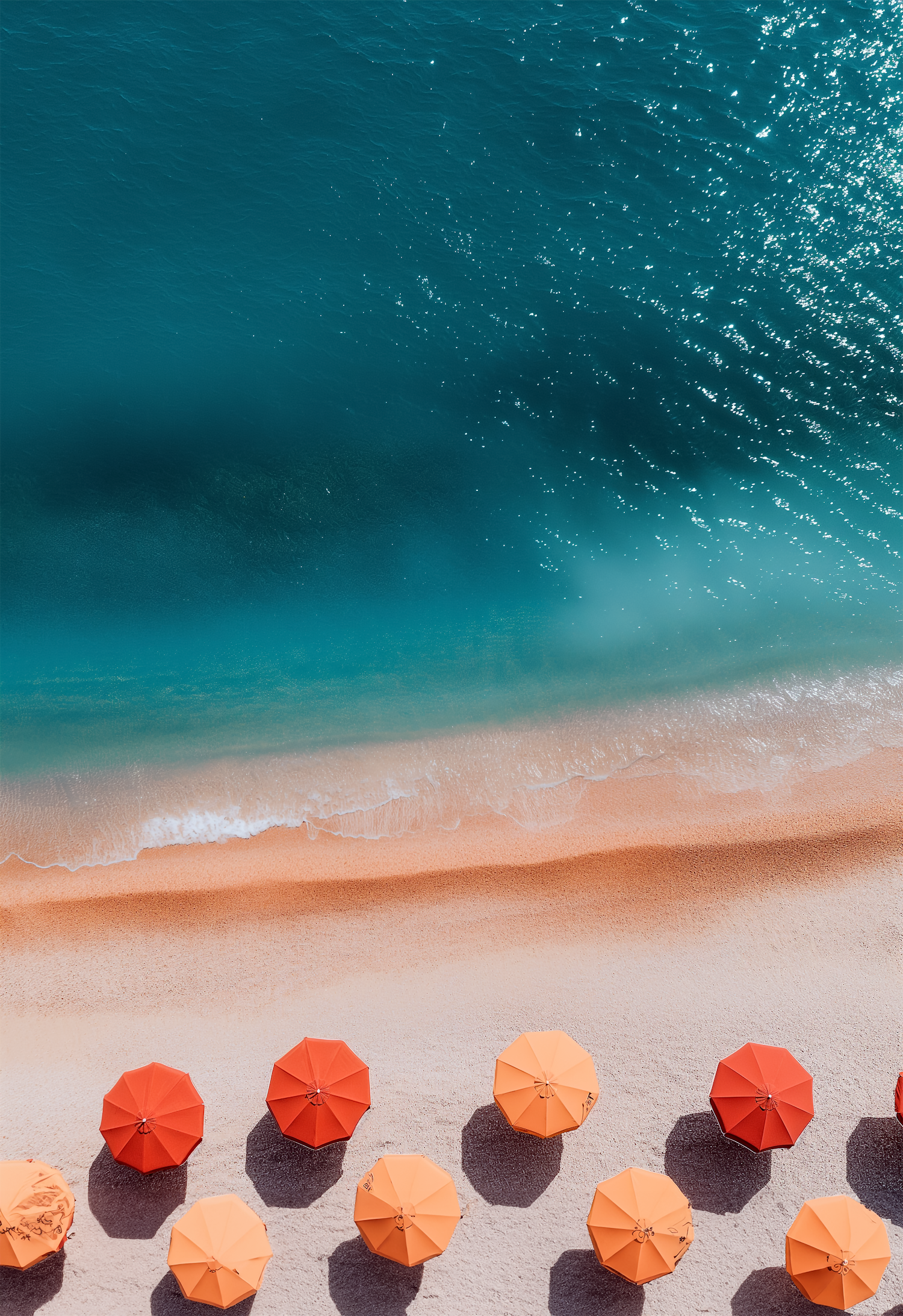 Serene Beach Aerial View