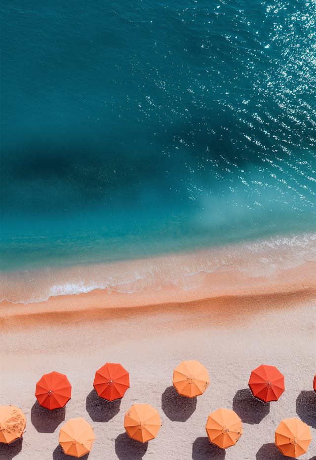 Serene Beach Aerial View