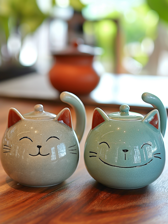 Smiling Cat Teapots