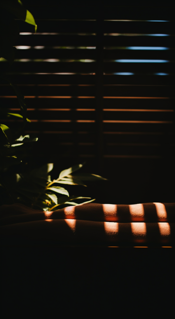 Solitude in Stripes: Light and Shadow Play