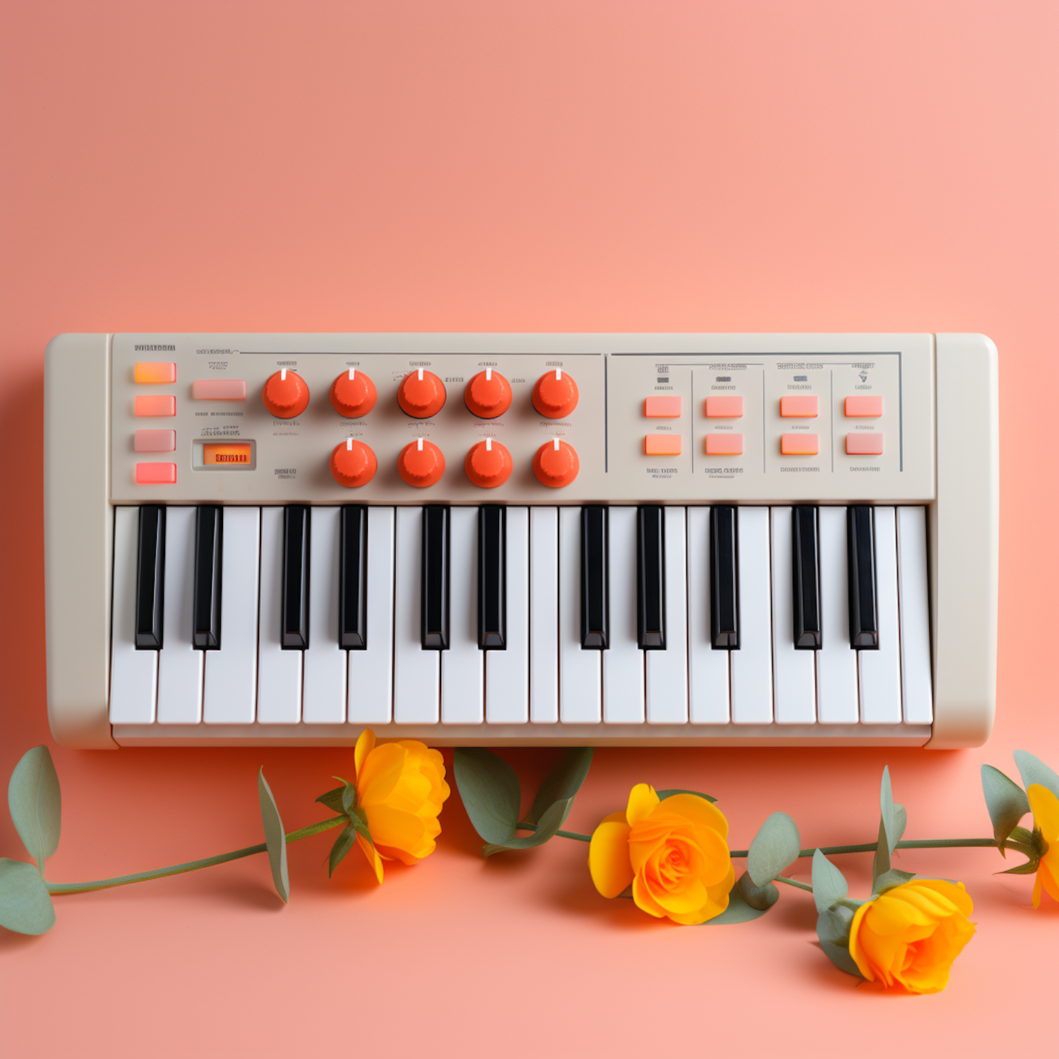 Peach Serenade Synthesizer & Roses