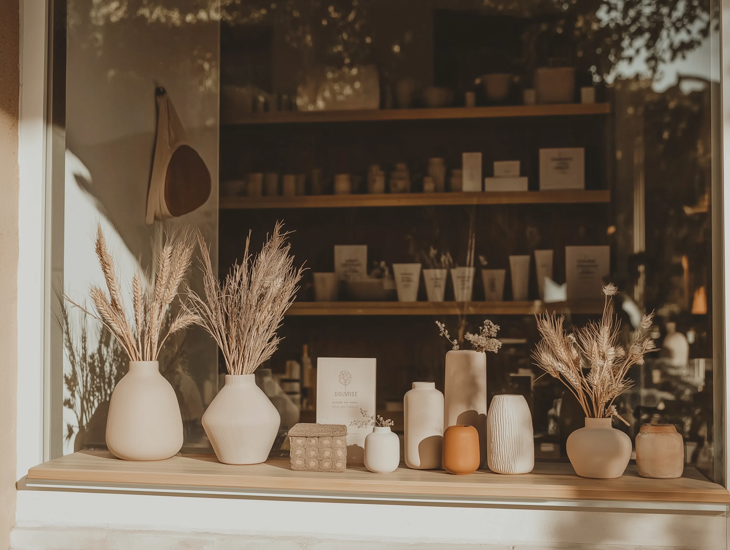 Ceramic Vases Storefront Display