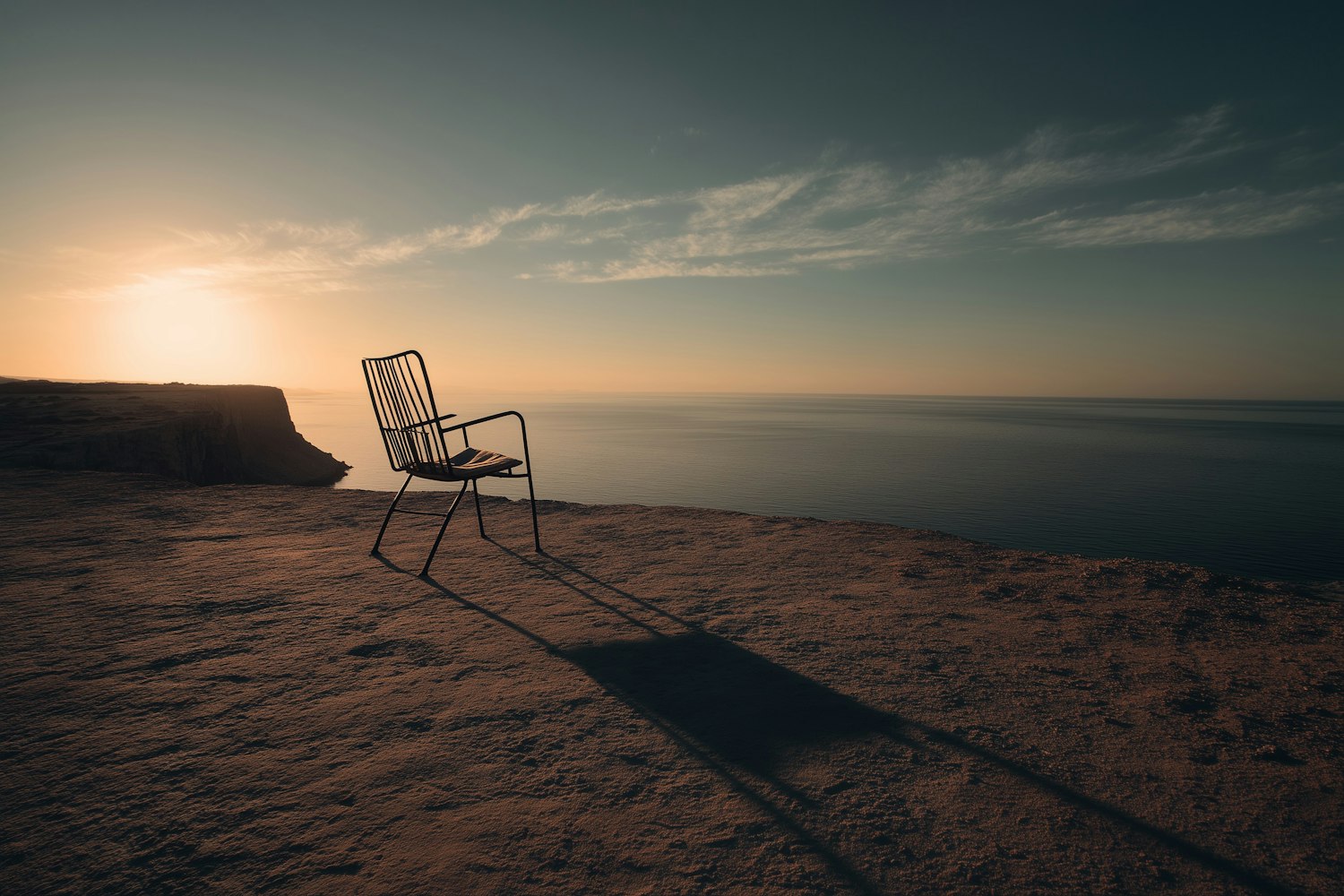 Chair Overlooking Ocean