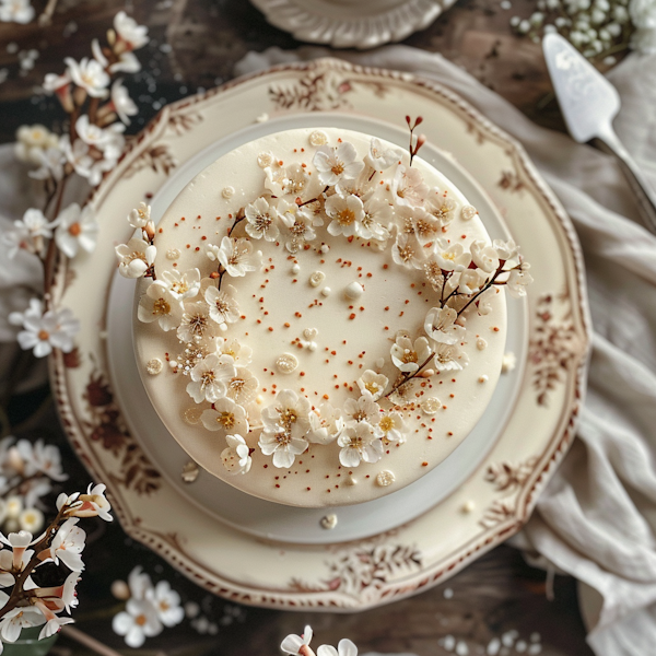 Elegant Floral Wedding Cake