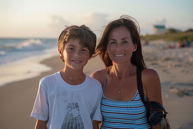 Heartwarming Sunset Beach Portrait