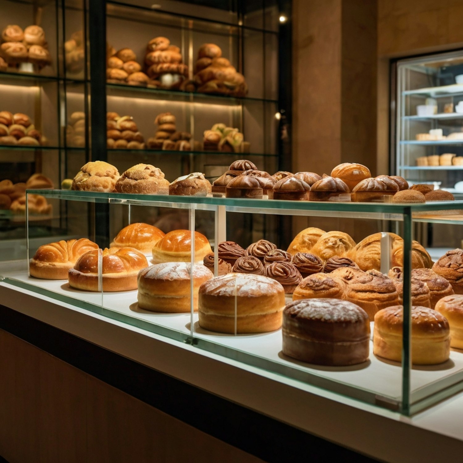 Bakery Display with Assorted Breads